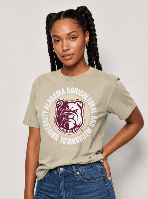 Alabama A&M University - Full Circle Oversized T-Shirt - DungeonForward