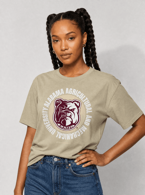 Alabama A&M University - Full Circle Oversized T-Shirt - DungeonForward