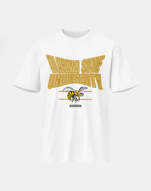 Alabama State University - HBCU - Stretch Logo Tshirt - DungeonForward