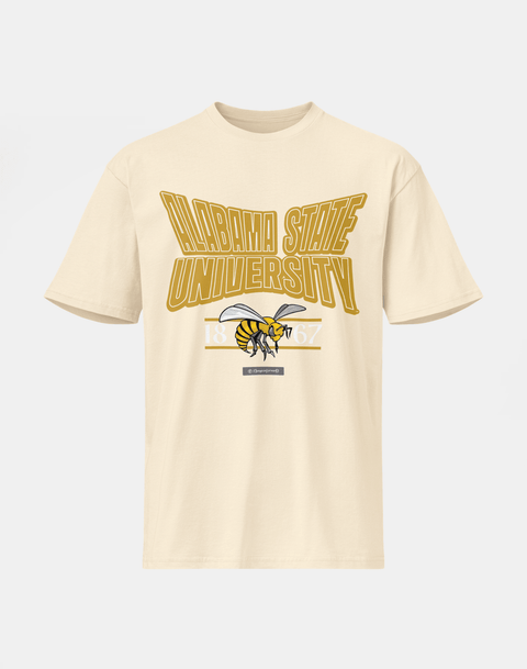 Alabama State University - HBCU - Stretch Logo Tshirt - DungeonForward
