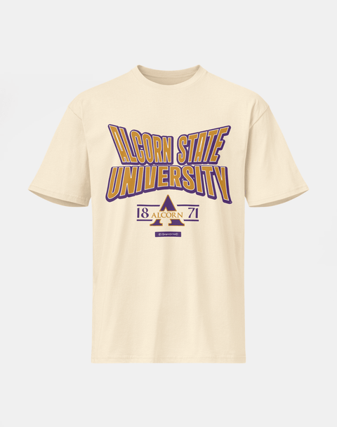 Alcorn State University - HBCU - Stretch Logo Tshirt - DungeonForward