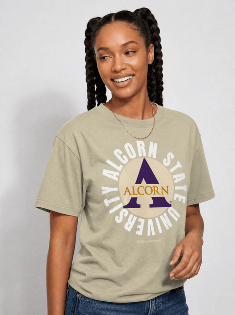 Alcorn State University - Oversized Circle T-shirt - DungeonForward