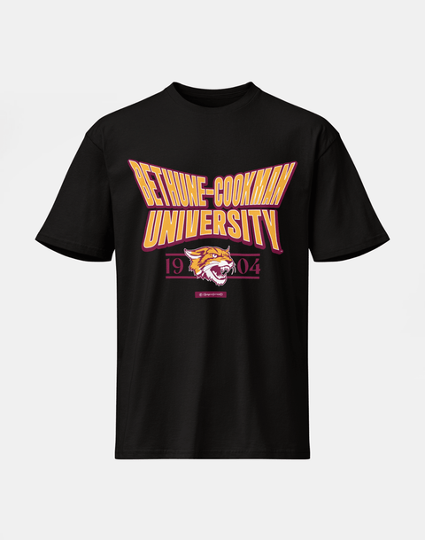 Bethune - Cookman University - HBCU - Stretch Logo Tshirt - DungeonForward