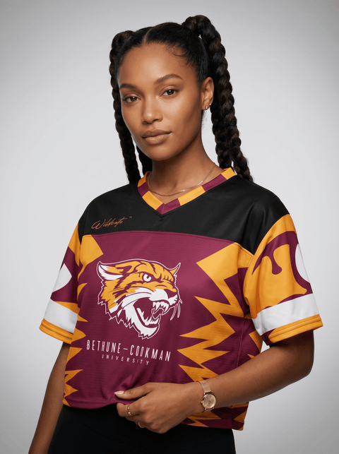 Bethune - Cookman University - Phenom HBCU Box Football Jersey - DungeonForward
