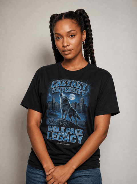 Cheyney University - The Yard Bootleg Pusher T-shirt - DungeonForward