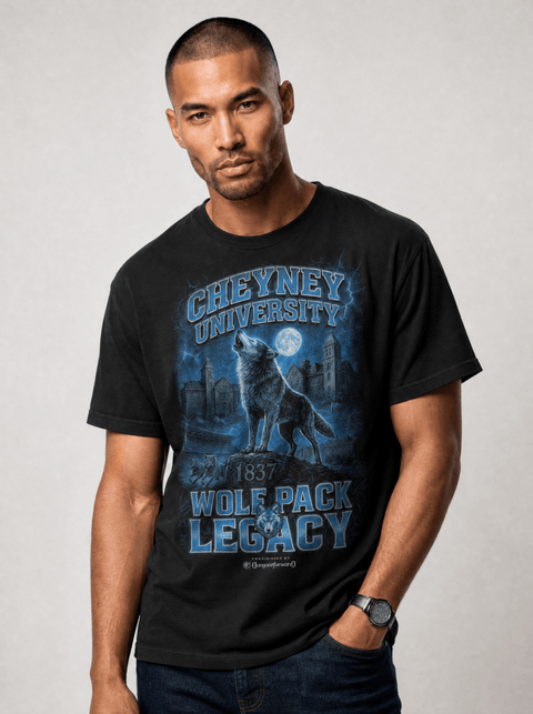 Cheyney University - The Yard Bootleg Pusher T-shirt - DungeonForward