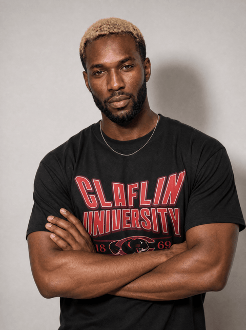 Claflin University - HBCU - Stretch Logo Tshirt - DungeonForward