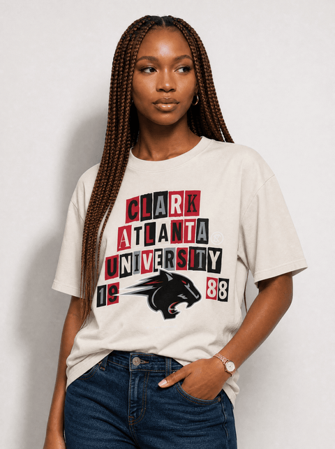 Clark Atlanta University - The Collage - Oversized T-shirt - DungeonForward