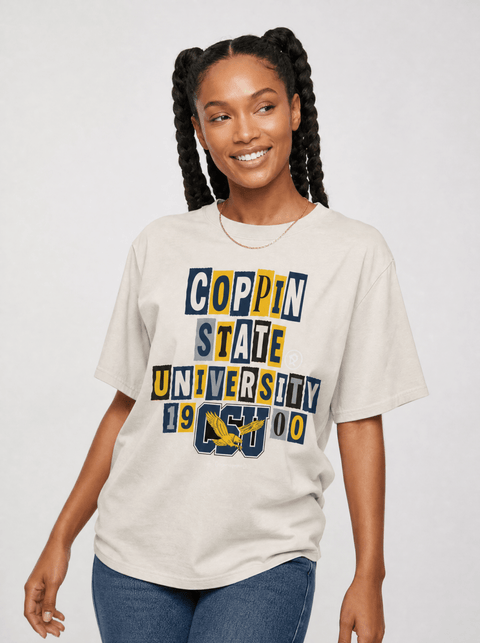 Coppin State University - The Collage - Oversized T-shirt - DungeonForward