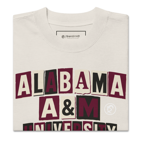 Dungeon Forward - Alabama A&M University - The Collage - Oversized Teefaded t-shirt - DungeonForward