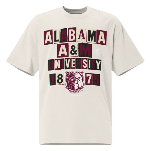 Dungeon Forward - Alabama A&M University - The Collage - Oversized Teefaded t-shirt - DungeonForward