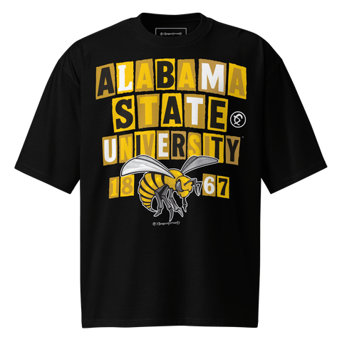 Dungeon Forward - Alabama State University - The Collage - Oversized Tshirt - DungeonForward
