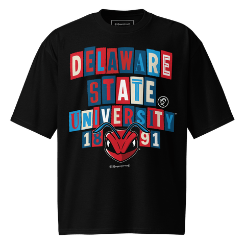 Dungeon Forward - Delaware State University - The Collage - Oversized Tshirt - DungeonForward