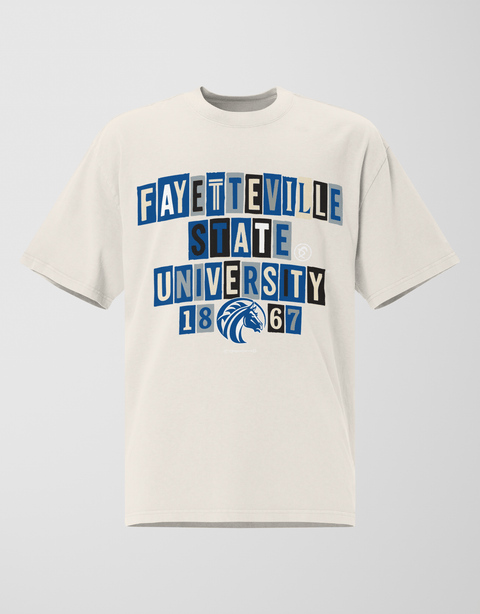 Dungeon Forward - Fayetteville State University - The Collage - Oversized Tee - DungeonForward