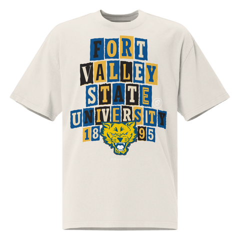 Dungeon Forward - Fort Valley State University - The Collage - Oversized Tee - DungeonForward