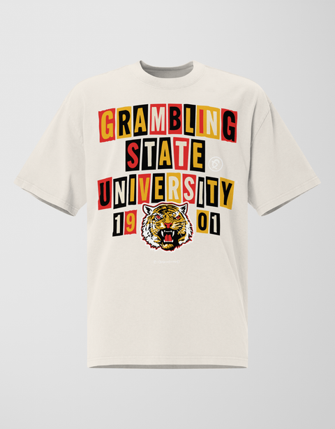 Dungeon Forward - Grambling State University - The Collage - Oversized Tee - DungeonForward