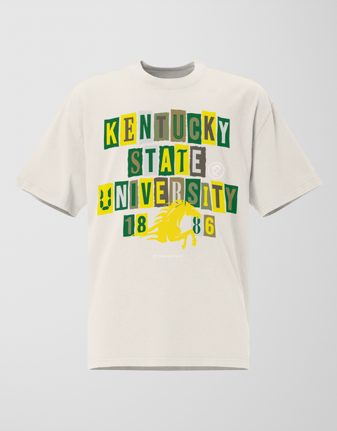 Dungeon Forward - Kentucky State University - The Collage - Oversized Tee - DungeonForward