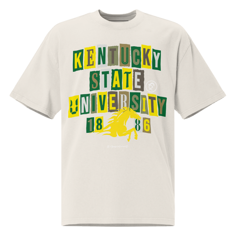 Dungeon Forward - Kentucky State University - The Collage - Oversized Tee - DungeonForward