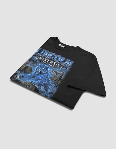 Dungeon Forward – Lincoln University MO – The Yard Bootleg Pusher Tee - DungeonForward