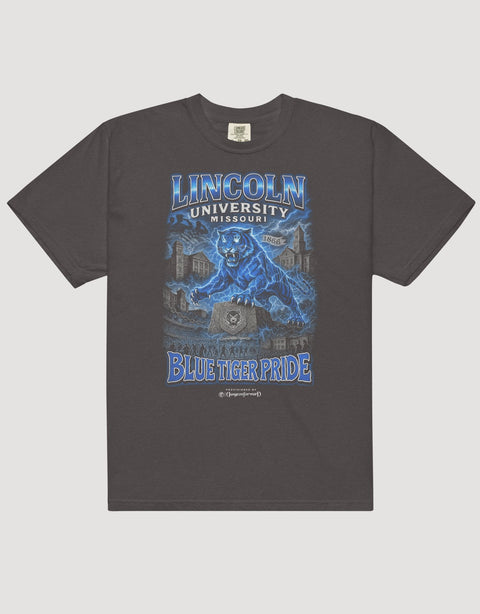 Dungeon Forward – Lincoln University MO – The Yard Bootleg Pusher Tee - DungeonForward