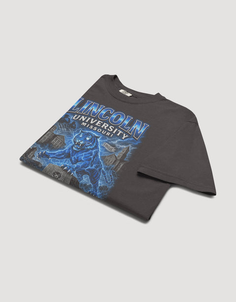 Dungeon Forward – Lincoln University MO – The Yard Bootleg Pusher Tee - DungeonForward