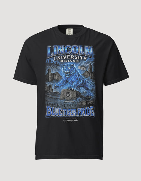 Dungeon Forward – Lincoln University MO – The Yard Bootleg Pusher Tee - DungeonForward