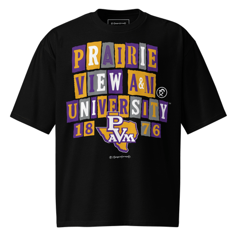 Dungeon Forward - Prairie View A&M University - The Collage - Oversized Tshirt - DungeonForward