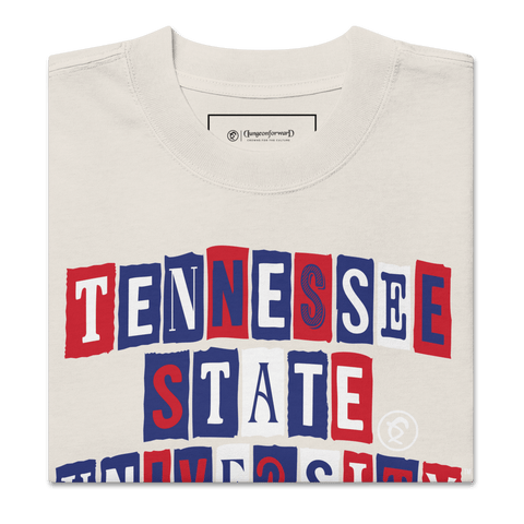 Dungeon Forward - Tennessee State University - The Collage - Oversized Tee - DungeonForward
