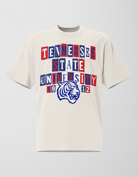 Dungeon Forward - Tennessee State University - The Collage - Oversized Tee - DungeonForward