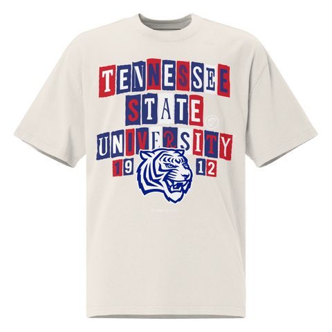 Dungeon Forward - Tennessee State University - The Collage - Oversized Tee - DungeonForward