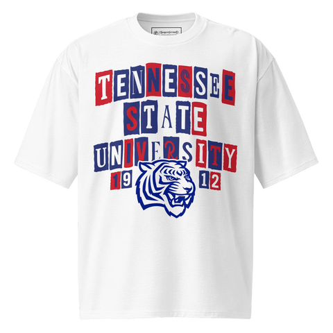 Dungeon Forward - Tennessee State University - The Collage - Oversized Tshirt - DungeonForward