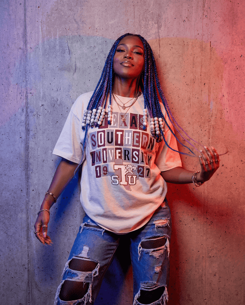 Dungeon Forward - Texas Southern University - The Collage - Oversized Tee - DungeonForward