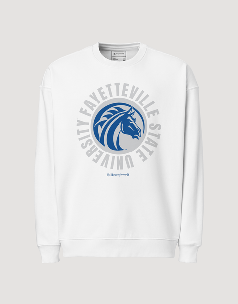 Dungeon Forward - The Yard Elevated - Fayetteville State University - Bronco Nation - Full Circle Extra Comfy Sweatshirt - DungeonForward