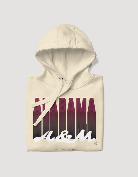 Dungeon Forward - The Yard Essentials - Alabama A&M University - Fade Hoodie - DungeonForward