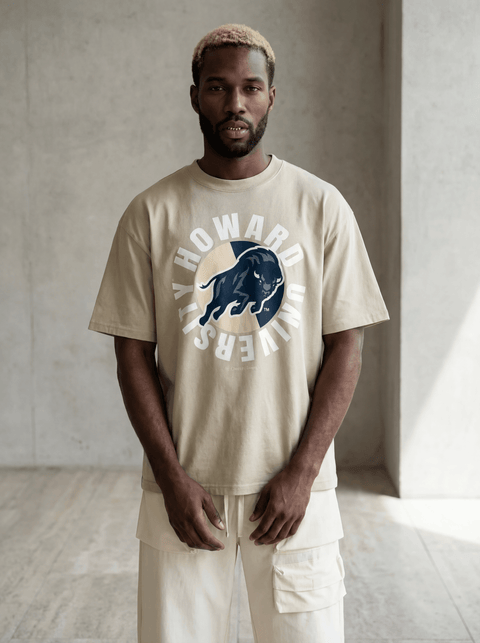 Dungeon Forward - The Yard Essentials - Howard University - Full Circle Oversized T-Shirt - DungeonForward
