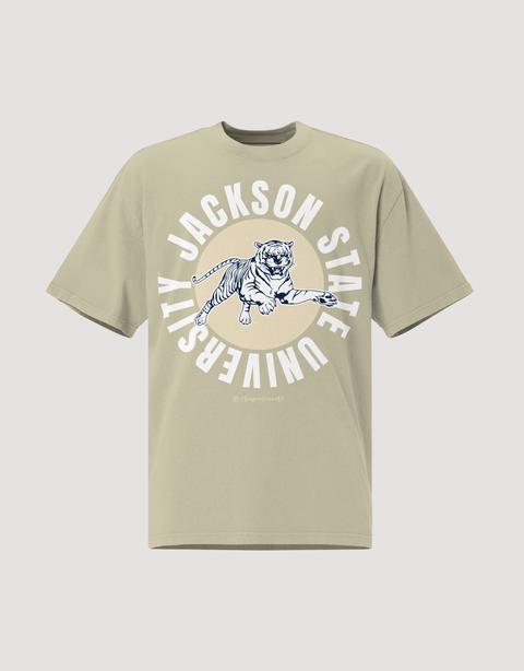 Dungeon Forward - The Yard Essentials - Jackson State University - Full Circle Oversized T-Shirt - DungeonForward