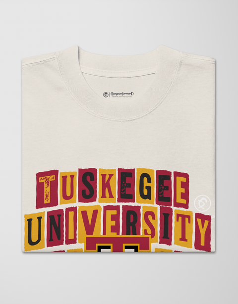 Dungeon Forward - Tuskegee University - The Collage - Oversized Tee - DungeonForward