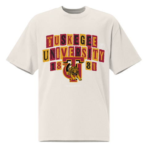 Dungeon Forward - Tuskegee University - The Collage - Oversized Tee - DungeonForward