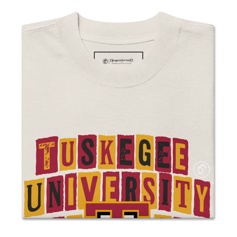 Dungeon Forward - Tuskegee University - The Collage - Oversized Tee - DungeonForward