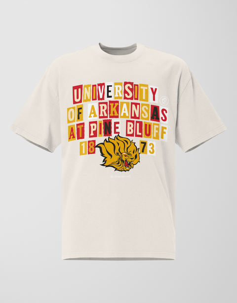 Dungeon Forward - University of Arkansas at Pine Bluff - The Collage - Oversized Tee - DungeonForward