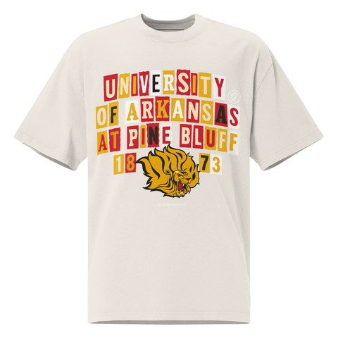 Dungeon Forward - University of Arkansas at Pine Bluff - The Collage - Oversized Tee - DungeonForward