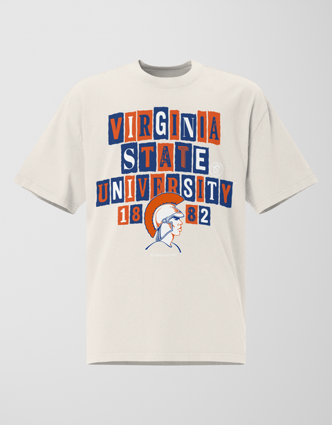 Dungeon forward - Virginia State University - The Collage - Oversized Tee - DungeonForward