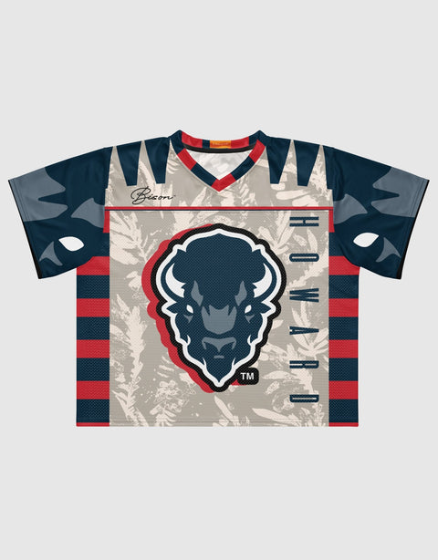 DungeonForward - Howard University - Bison Box Football Jersey - DungeonForward