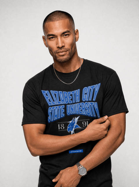 Elizabeth City State University - HBCU - Stretch Logo Tshirt - DungeonForward