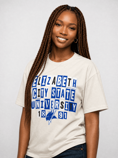 Elizabeth City State University - The Collage - Oversized T-shirt - DungeonForward