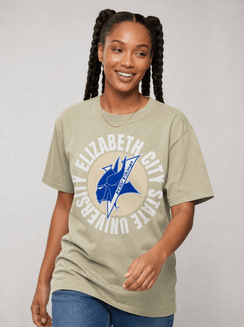 Elizabeth City University - Full Circle Oversized T-shirt - DungeonForward