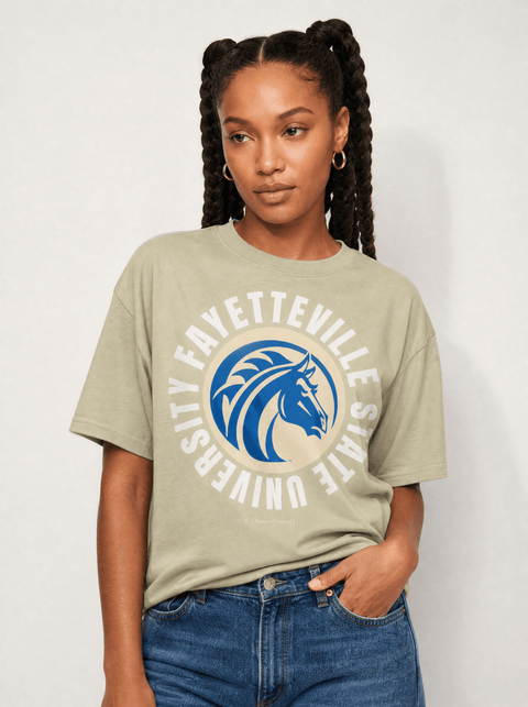 Fayetteville State University - Full Circle Oversized T-Shirt - DungeonForward