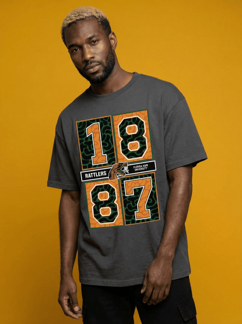 Florida A&M University - FAMU - Concrete Date 1887 - Oversized T-shirt - DungeonForward