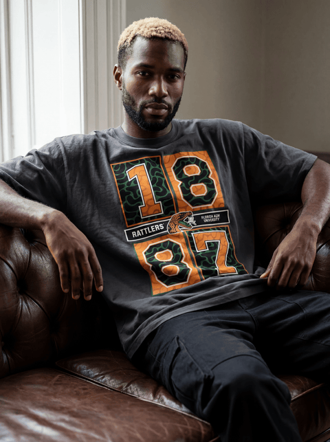 Florida A&M University - FAMU - Concrete Date 1887 - Oversized T-shirt - DungeonForward