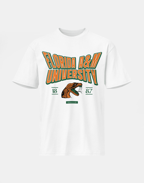 Florida A&M University - HBCU - Stretch Logo Tshirt - DungeonForward